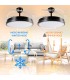 Ventilador BLACK RAIL DC 43W 3000Lm 4 Aspas CCT