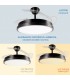 Ventilador BLACK RAIL DC 43W 3000Lm 4 Aspas CCT