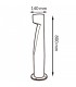 Baliza Led ANDRU BLACK 80Cm 10W 1000LM IP65 CCT