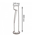 Baliza Led ANDRU BLACK 80Cm 10W 1000LM IP65 CCT