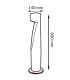 Baliza Led ANDRU RUST BROWN 80Cm 10W 1000LM IP65 CCT