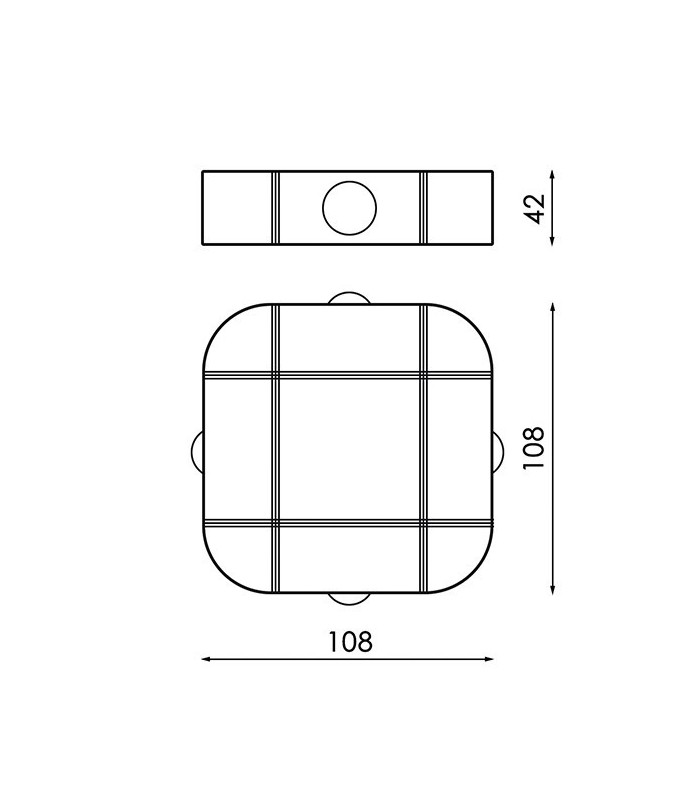 Aplique LED de pared 4x3W 820Lm 36º IP54 Peinture