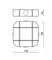 Aplique LED de pared 4x3W 820Lm 36º IP54 Peinture