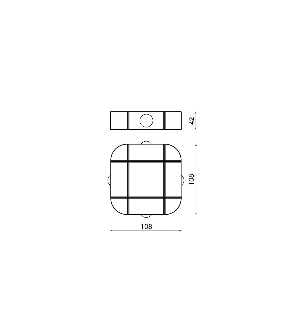 Aplique LED de pared 4x3W 820Lm 36º IP54 Peinture