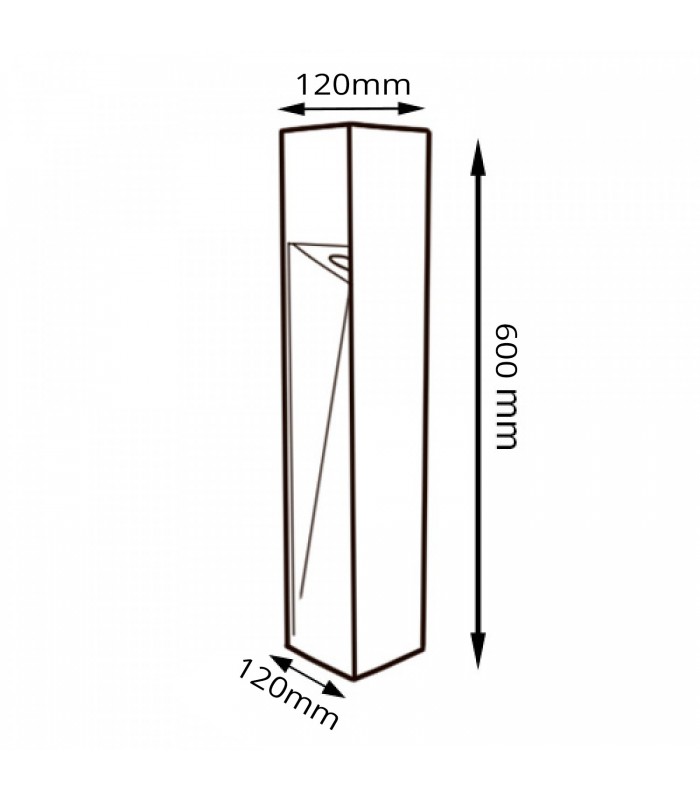 Baliza Led CORA RUST BROWN 60Cm 10W 1000LM IP65 CCT