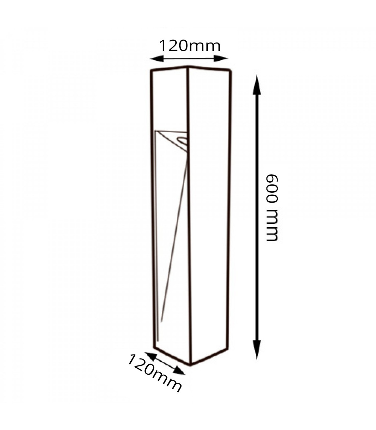 Baliza Led CORA RUST BROWN 60Cm 10W 1000LM IP65 CCT