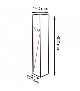 Baliza Led CORA PLUS BLACK 80Cm 10W 1000LM IP65 CCT