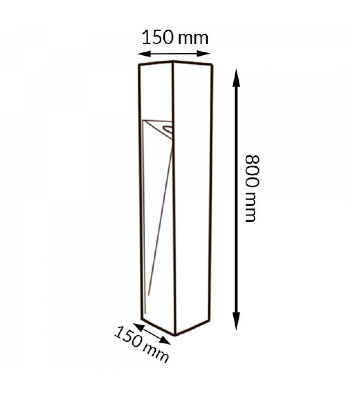 Baliza Led CORA PLUS BLACK 80Cm 10W 1000LM IP65 CCT