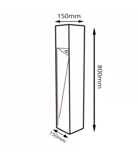 Baliza Led CORA PLUS RUST BROWN 80Cm 10W 1000LM IP65 CCT