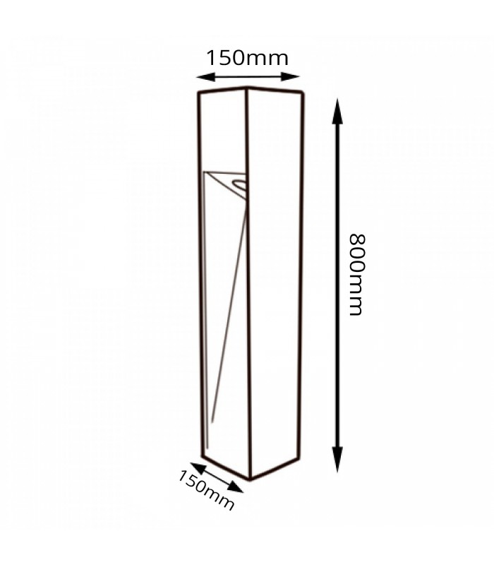Baliza Led CORA PLUS RUST BROWN 80Cm 10W 1000LM IP65 CCT