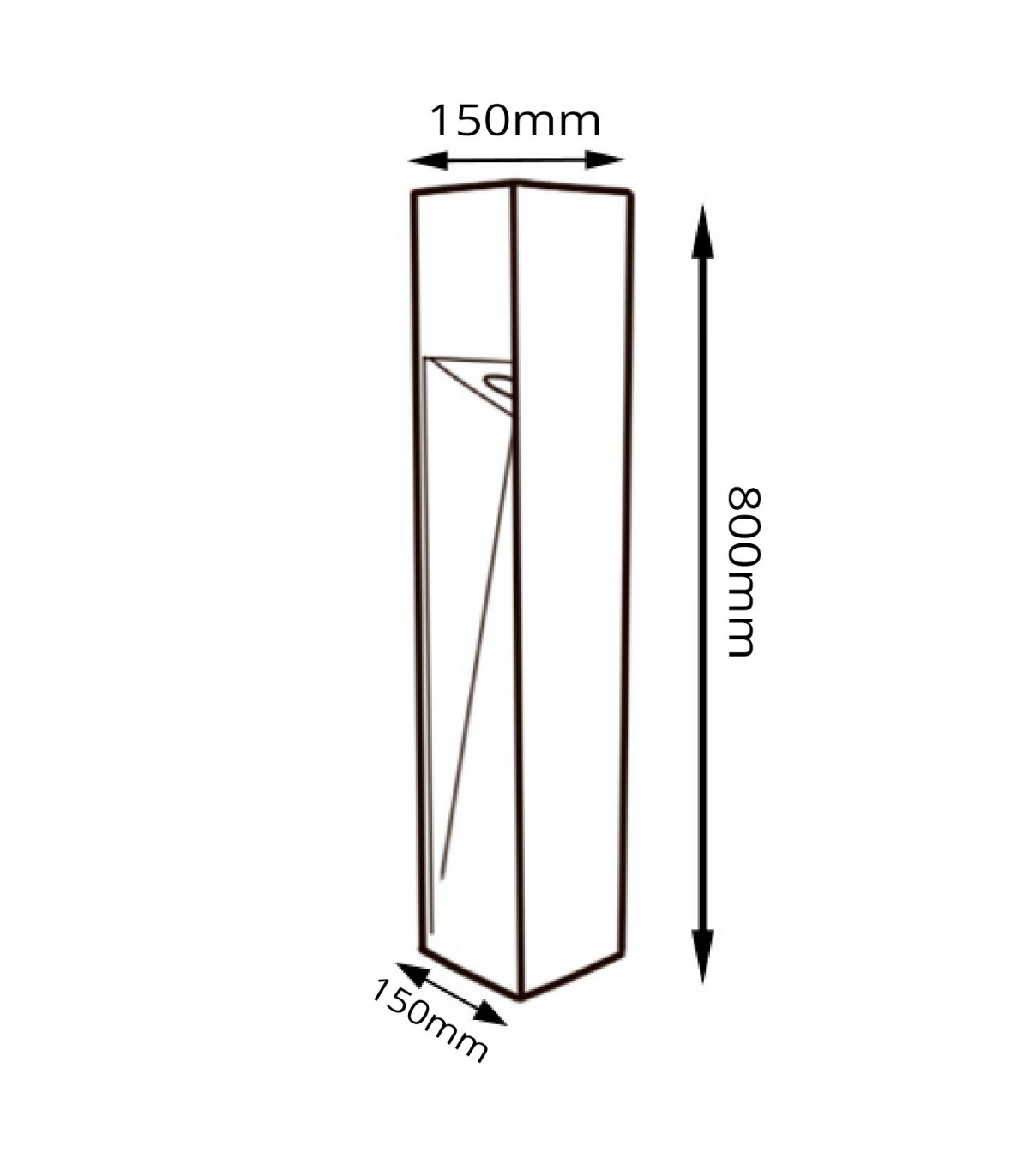 Baliza Led CORA PLUS RUST BROWN 80Cm 10W 1000LM IP65 CCT