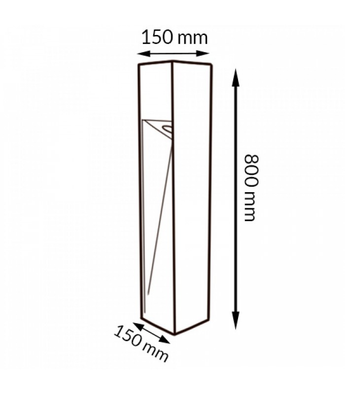 Baliza Led CORA PLUS GREY 80Cm 10W 1000LM IP65 CCT