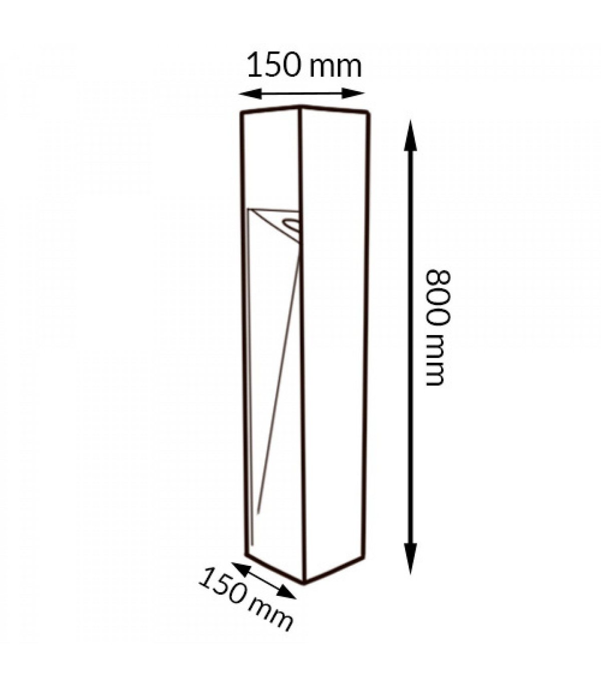 Baliza Led CORA PLUS GREY 80Cm 10W 1000LM IP65 CCT