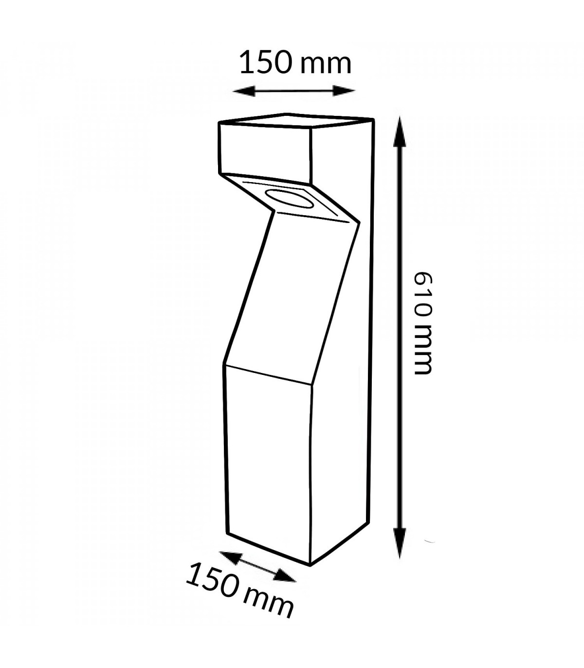 Baliza Led TEBA RUST BROWN 60Cm 10W 1000LM IP65 CCT