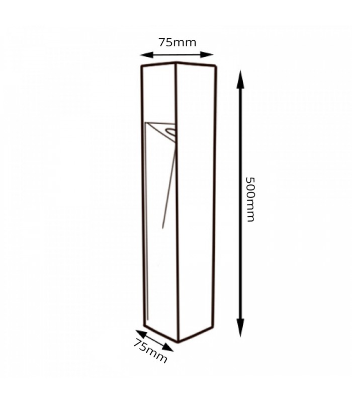 Baliza Led BORNOS GREY 50Cm 10W 1000LM IP65 CCT