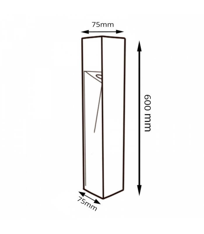 Baliza Led BORNOS PLUS RUST BROWN 60Cm 10W 1000LM IP65 CCT