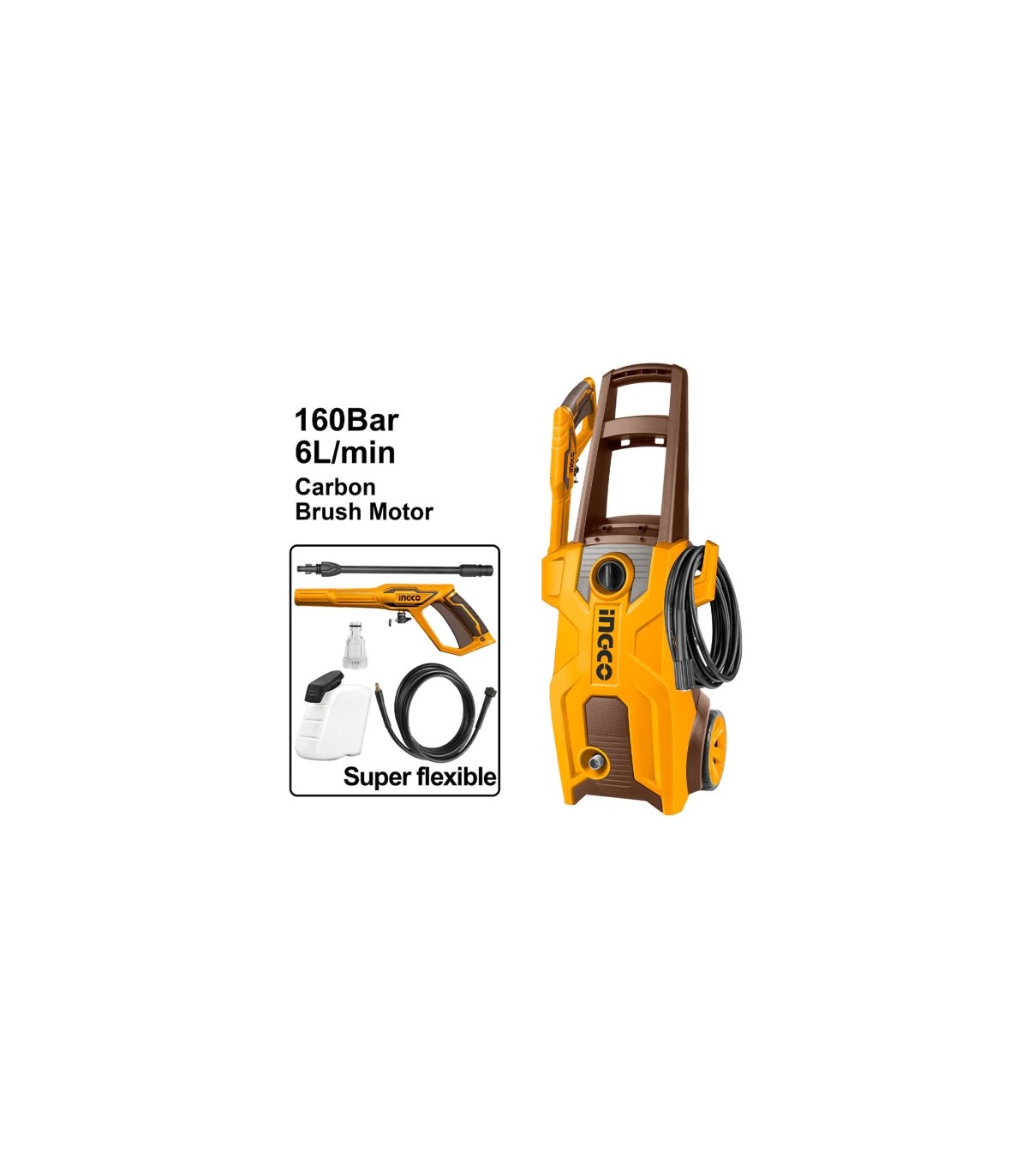 Limpiadora Alta Presión 2000W 160 Bares 6L/m