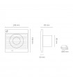 Extractor RELECTRIC 15W Ø80mm Caudal 180m3/h con Temporizador