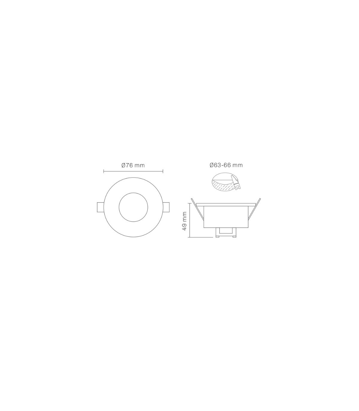 Detector Movimiento RELECTRIC empotrable 8m IP20 Negro