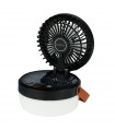 Mini ventilador solar ATABEY con Luz y USB recargable