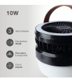 Mini ventilador solar ATABEY con Luz y USB recargable