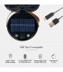 Mini ventilador solar ATABEY con Luz y USB recargable