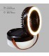 Mini ventilador solar ATABEY con Luz y USB recargable