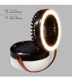 Mini ventilador solar ATABEY con Luz y USB recargable