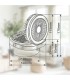 Mini ventilador solar ATABEY con Luz y USB recargable