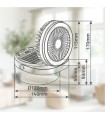 Mini ventilador solar ATABEY con Luz y USB recargable