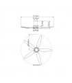 Ventilador Led SALVERI DC 18W 1156Lm 5 Aspas CCT