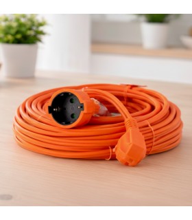 Prolongador Schuko (3x1.5mm) 2P+TT Naranja 15 metros MIMOTEC
