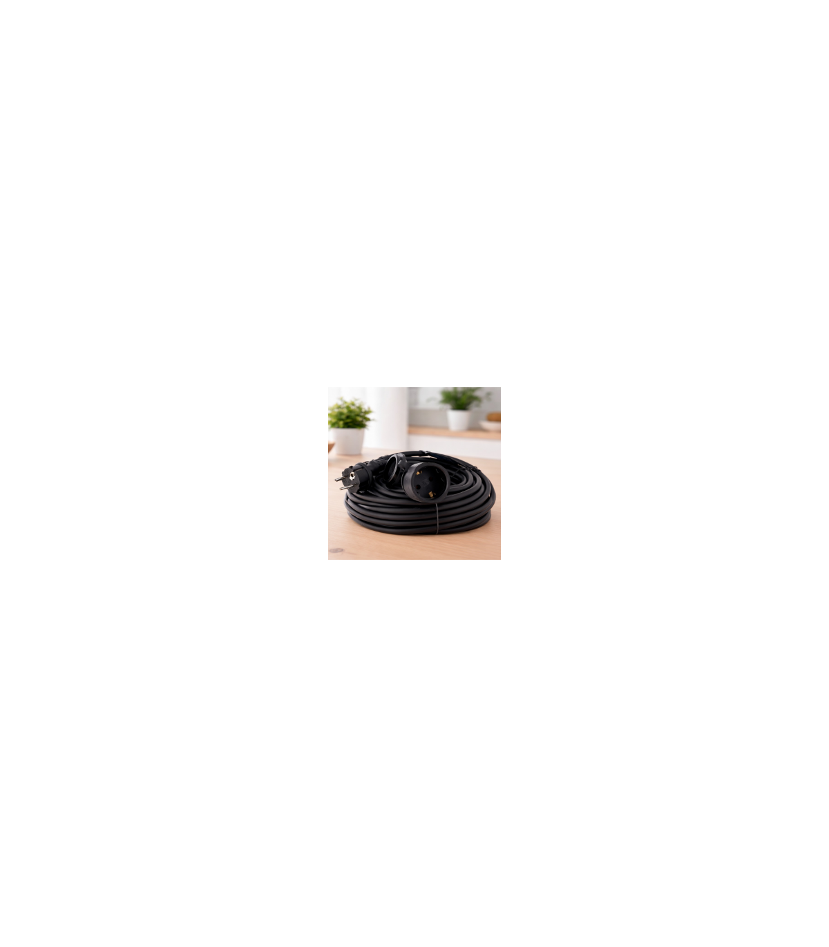 Prolongador Schuko Con Tapa IP44 (3x1.5mm) 2P+TT Negro 10 metros MIMOTEC