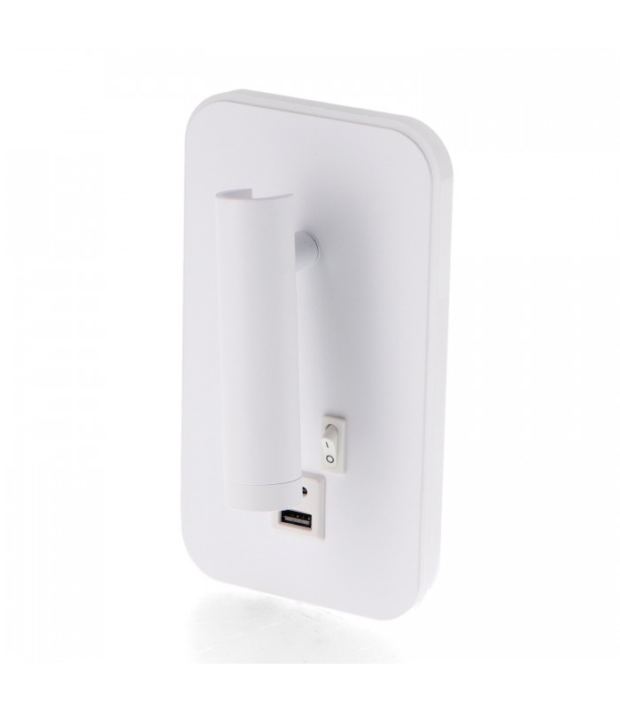 Aplique Lector WHITE BRUVE 3+7W 150+450Lm