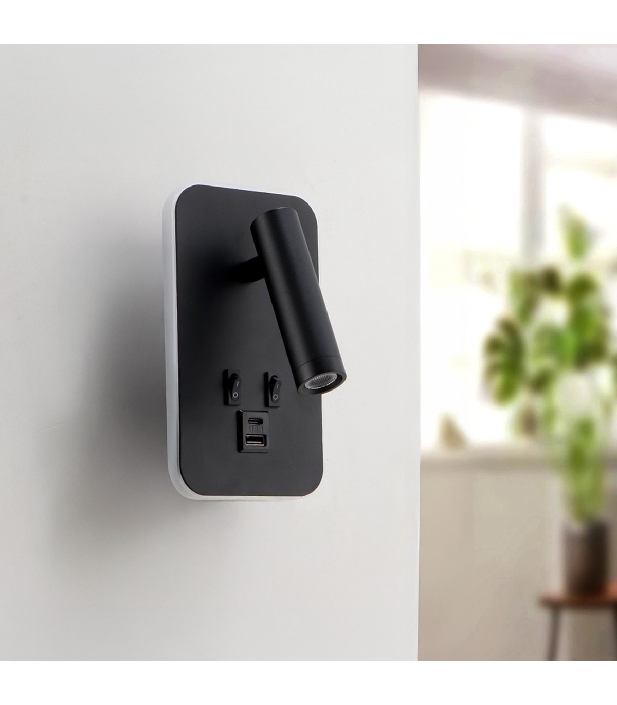 Aplique Lector BLACK BRUVE 3+7W 150+450Lm