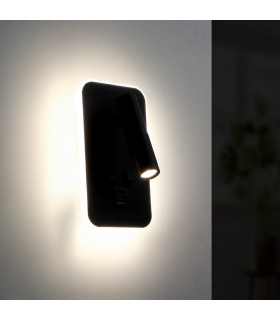 Aplique Lector BLACK BRUVE 3+7W 150+450Lm