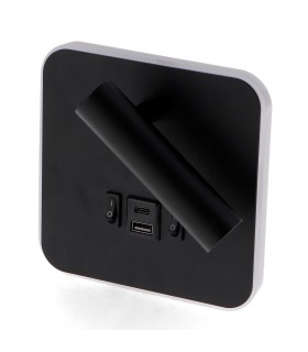 Aplique Lector BLACK TUBE 3+7W 150+450Lm