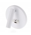 Aplique Lector WHITE ROUND 3+7W 150+450Lm