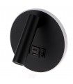 Aplique Lector BLACK ROUND 3+7W 150+450Lm