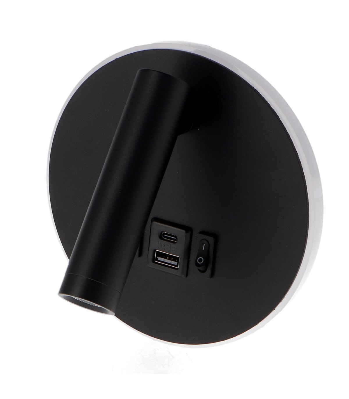 Aplique Lector BLACK ROUND 3+7W 150+450Lm