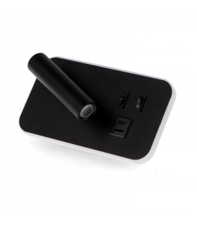 Aplique Lector BLACK SQUARE 3+7W 150+450Lm