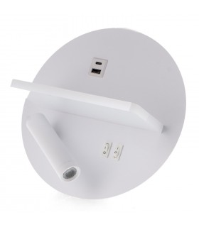 Aplique Lector WHITE PRIX 3+10W 150+750Lm