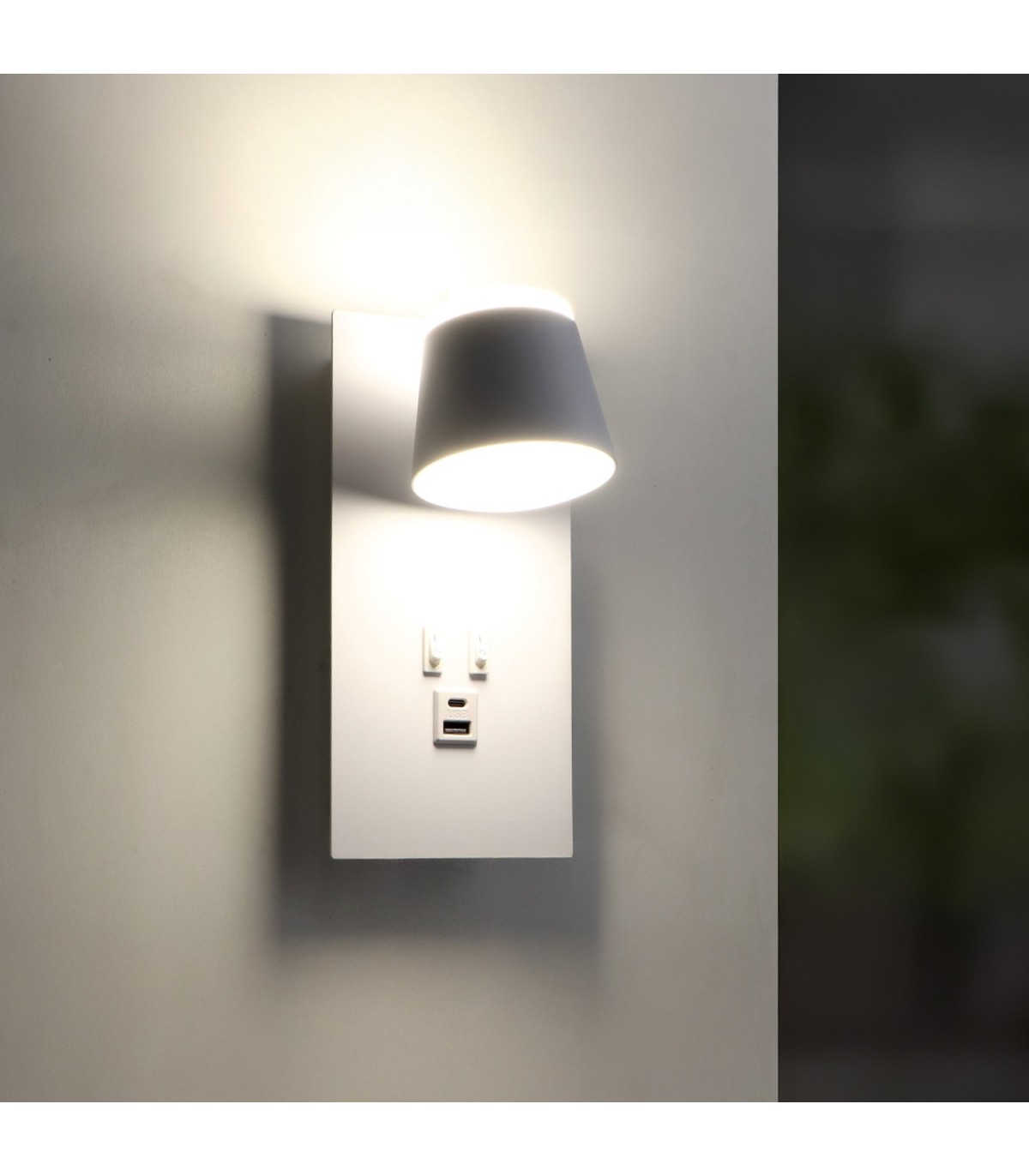 Aplique Lector WHITE DOWN 7+10W 550+750Lm