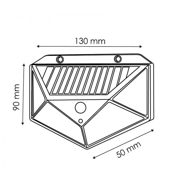 Aplique Led Solar KIRA 10W 450Lm IP65 Con Sensor Movimiento