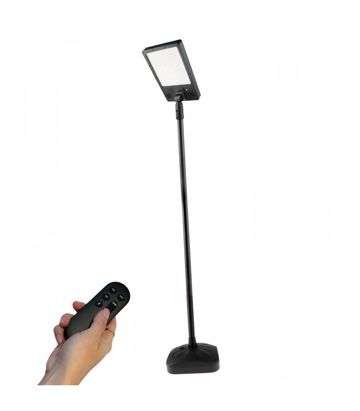 Farola Led Solar SPACE 240W/25W 2800Lm IP65 con altavoz y pie 2,5 Metros CCT