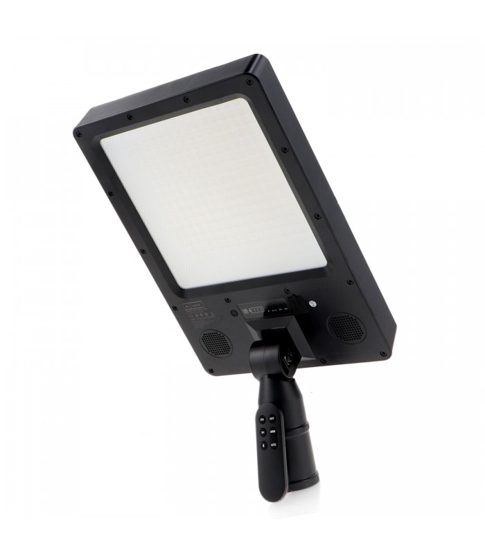 Farola Led Solar SPACE 240W/25W 2800Lm IP65 con altavoz y pie 2,5 Metros CCT