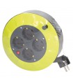 Enrollacables alargador 4 enchufes (3x1.5mm) 5M
