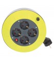 Enrollacables alargador 4 enchufes (3x1.5mm) 5M