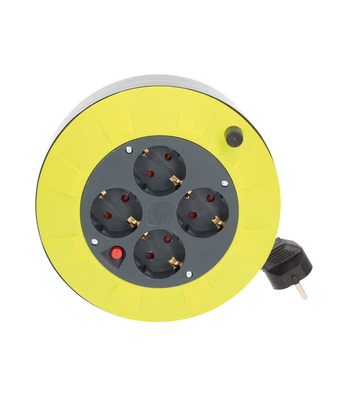Enrollacables alargador 4 enchufes (3x1.5mm) 5M