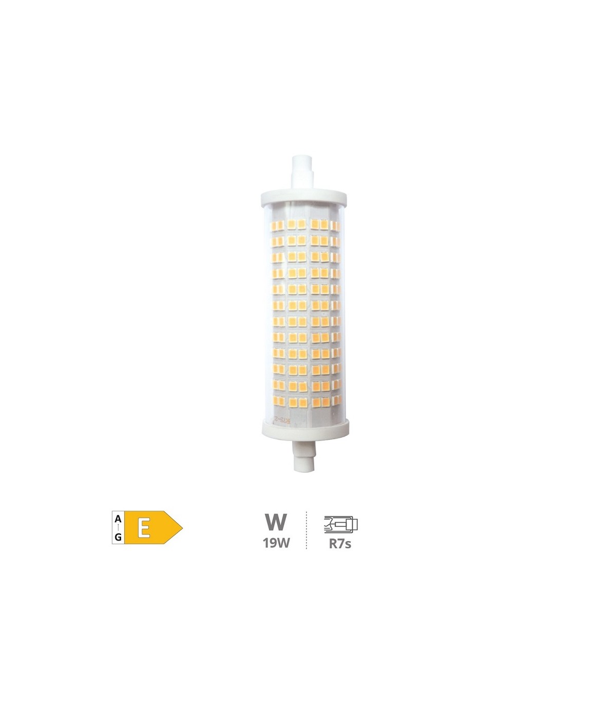 Bombilla Led R7S 19W 118mm 2500LM Regulable